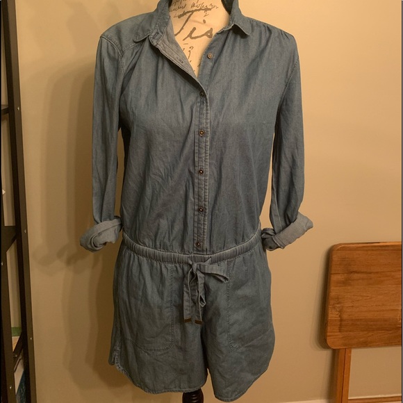 Loft denim romper size medium NWT - Picture 1 of 8